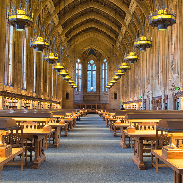 Historic law library representing legal research and preparation by a criminal defence lawyer ann arbor